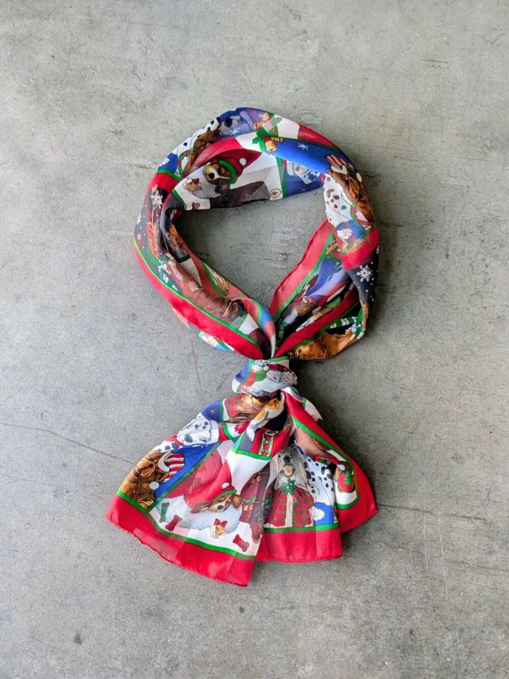 Basha Scarves Christmas Holiday Dog Long Rectangular Scarf